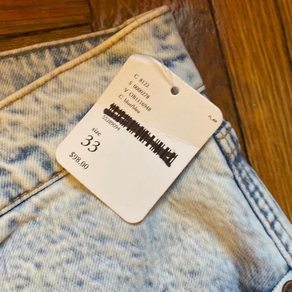 NWT Free People curvy button fly acid washed jeans - Picture 5 of 12